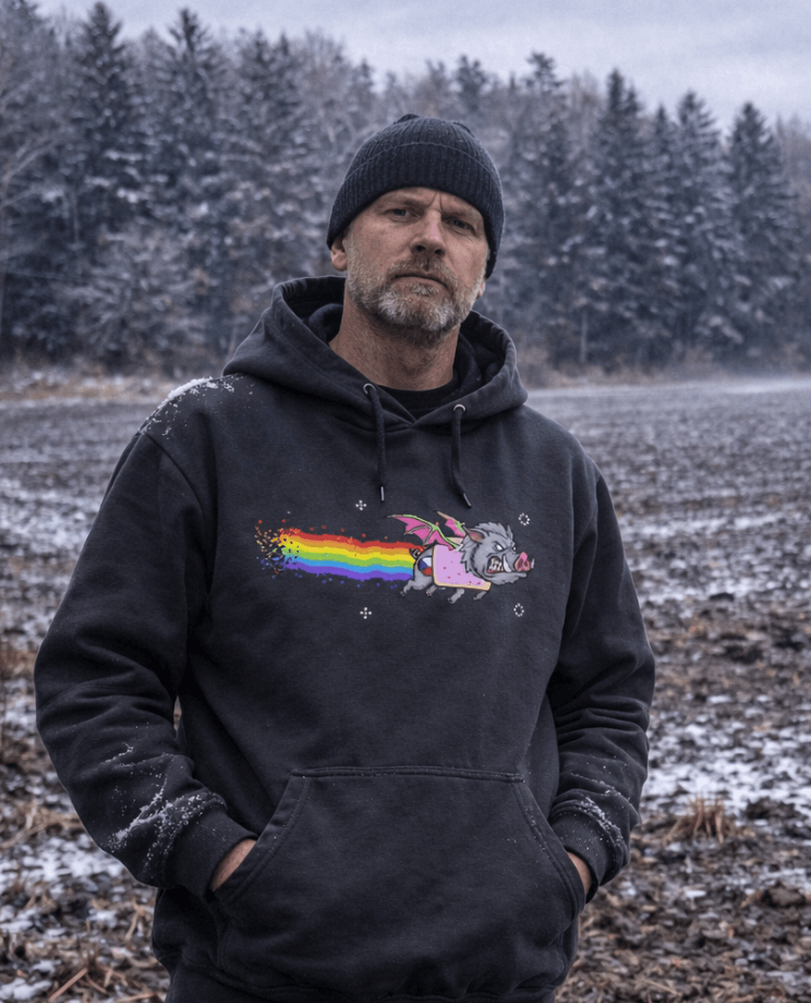 Mikina s kapucí Prasátko